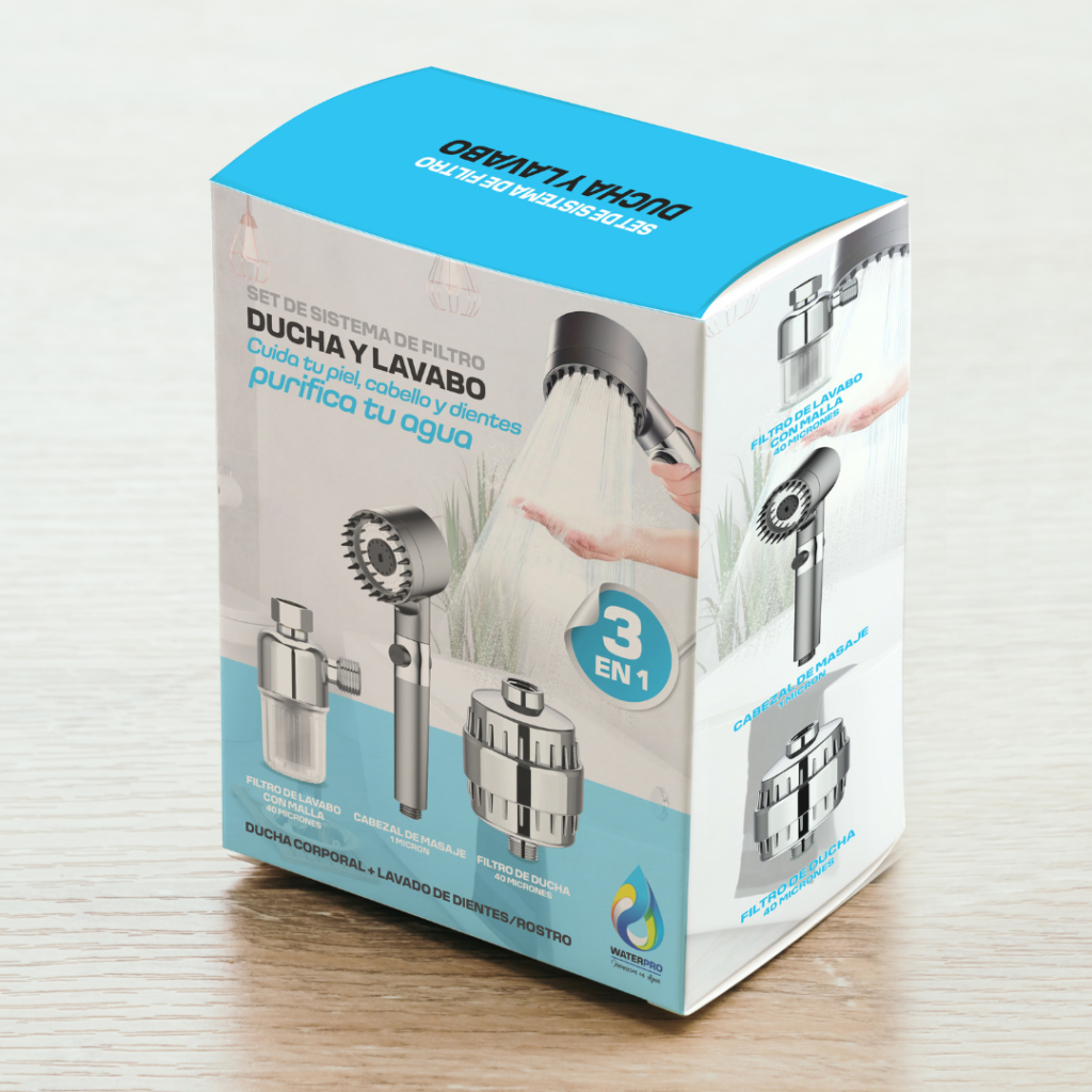 Filtro Purificador de agua para ducha y lavabo de rostro y dientes